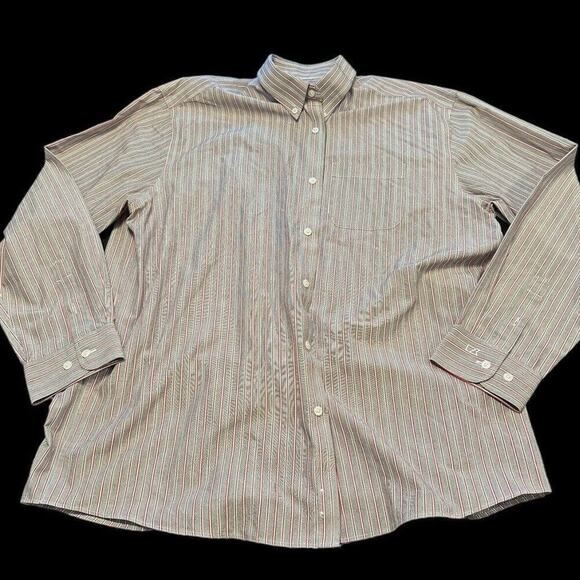 Cutter & Buck Men’s Button Down Shirt Grey/Red Striped Size XL - Picture 1 of 2